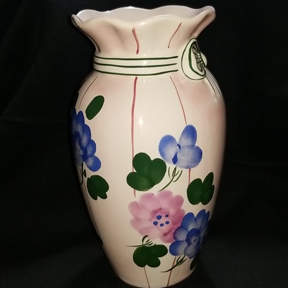 Floral ceramic vase - Picture 4 of 7